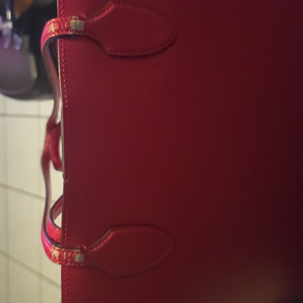 Kate Spade Bleecker Pineapple Pop Large Tote, Wild Raspberry Multi - Picture 8 of 8